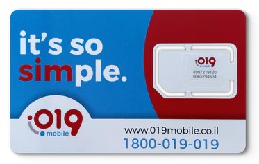 SIM и eSIM от 019 Mobile через NewIsraeli